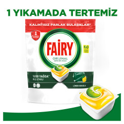 Fairy Hepsi Bir Arada Bulaşık Makinesi Deterjanı Kapsülü/Tableti 60 Yıkama Limon Kokulu - 5