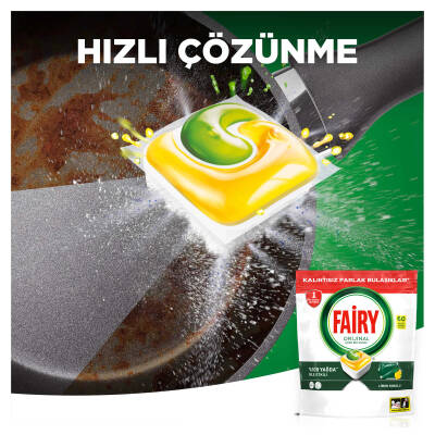 Fairy Hepsi Bir Arada Bulaşık Makinesi Deterjanı Kapsülü/Tableti 60 Yıkama Limon Kokulu - 7