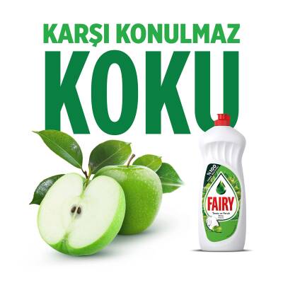 Fairy Temiz & Ferah Sıvı Bulaşık Deterjanı 650 Ml Elma Kokulu - 9