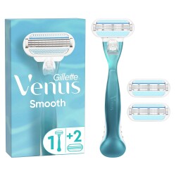 Gillette Venus Smooth Kadın Tıraş Makinesi + 3 Adet Yedek Tıraş Bıçağı - 1