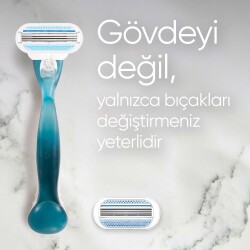 Gillette Venus Smooth Kadın Tıraş Makinesi + 3 Adet Yedek Tıraş Bıçağı - 7