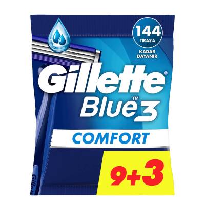 Gillette Blue3 Comfort Kullan At Tıraş Bıçağı 9+3 Adet - 1