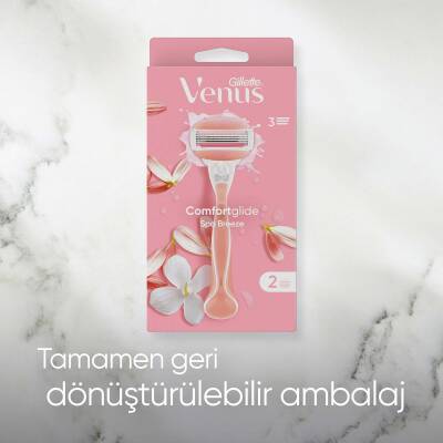 Gillette Venus Comfortglide Spa Breeze Kadın Tıraş Makinesi + 4 Adet Yedek Tıraş Bıçağı - 8