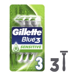 Gillette Blue3 Sensitive Kullan At Tıraş Bıçağı 3 Adet - 1