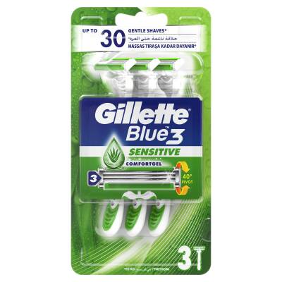 Gillette Blue3 Sensitive Kullan At Tıraş Bıçağı 3 Adet - 2