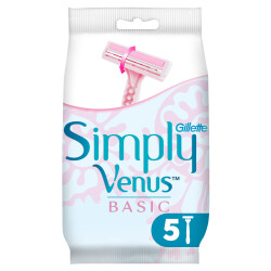 Gillette Simply Venus 2 Basic Kadın Tıraş Bıçağı 5 Adet - 1