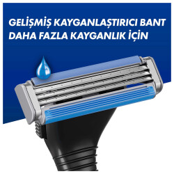 Sensor3 Kırmızı Tıraş Makinesi + 5 Yedek Tıraş Bıçağı - 4