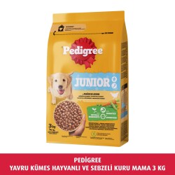 Pedigree Yavru Kümes Hayvanlı Ve Sebzeli Kuru Mama 3 Kg - 1