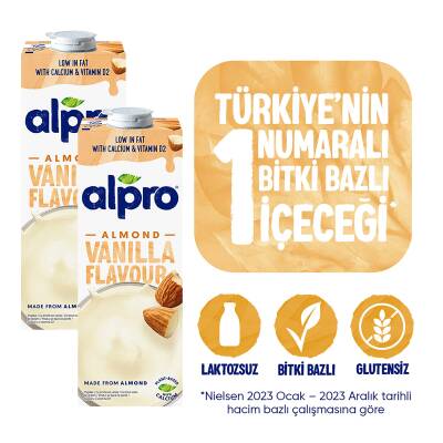 Alpro Vanilya Badem İçeceği 2X1 Lt - 2