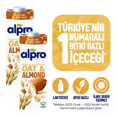 Alpro Yulaf & Badem İçeceği 2X1 Lt - 2