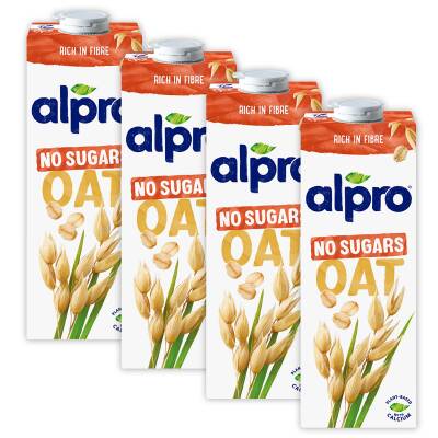 Alpro Yulaf Sütü Şekersiz 4X1 Lt Mega Avantajlı Paket - 3