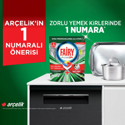 Fairy Platinum Plus Bulaşık Makinesi Deterjanı Kapsülü/Tableti 50 Yıkama Limon Kokulu - 4