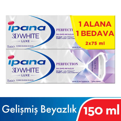 İpana 3Dwhite Luxe Perfection Diş Macunu 2X75 Ml - 1