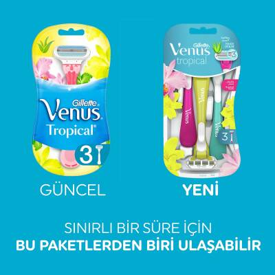 Gillette Venus Tropical Kullan At Tıraş Bıçağı 3 Adet - 12