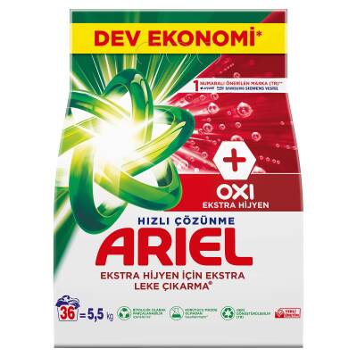 Ariel OXI 5,5 Kg Hızlı Çözünme Toz Çamaşır Deterjanı - 4