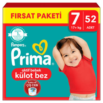 Pampers Prima Külot Bez 7 Beden 52'Li Fırsat Paketi - 1