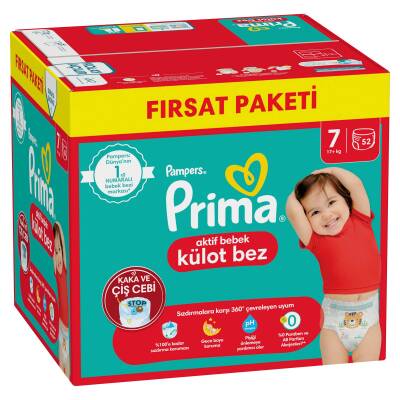 Pampers Prima Külot Bez 7 Beden 52'Li Fırsat Paketi - 2