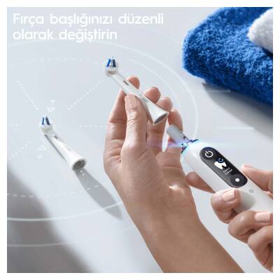 Oral-B İo Specialized Clean Şarjlı Diş Fırçası Yedek Başlık Beyaz 2 Adet - 3