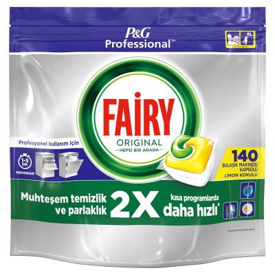 Fairy Proffesional Hepsi Bir Arada Bulaşik Makinesi Deterjani Limon Kokulu Kapsül 140 Yikama - 3