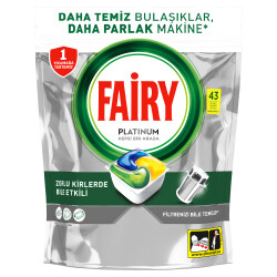 Fairy Platinum Bulaşık Makinesi Deterjanı Kapsülü/Tableti 43 Yıkama Limon Kokulu - 2