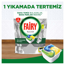 Fairy Platinum Bulaşık Makinesi Deterjanı Kapsülü/Tableti 43 Yıkama Limon Kokulu - 7