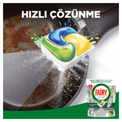 Fairy Platinum Bulaşık Makinesi Deterjanı Kapsülü/Tableti 43 Yıkama Limon Kokulu - 9