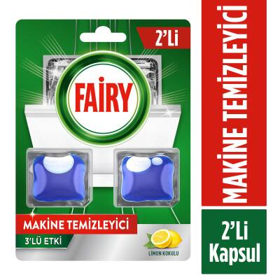 Fairy Bulaşık Makinesi Temizleyici, Kolay Temizlik, Limon Kokulu, 2 Kapsül - 2