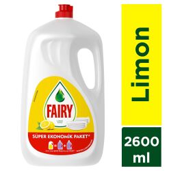 Fairy Süper Ekonomik Paket Sıvı Bulaşık Deterjanı 2600 Ml Limon Kokulu - 2