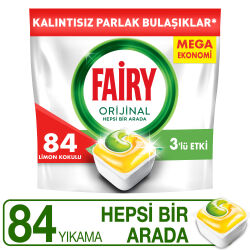 Fairy Hepsi Bir Arada Bulaşık Makinesi Deterjanı Kapsülü/Tableti 84 Yıkama Limon Kokulu - 2