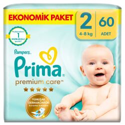 Prima Bebek Bezi Premium Care 2 Numara 60 Adet Ekonomik Paket - 1