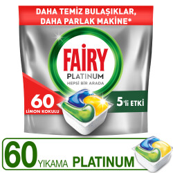 Fairy Platinum Bulaşık Makinesi Deterjanı Kapsülü/Tableti 60 Yıkama Limon Kokulu - 2