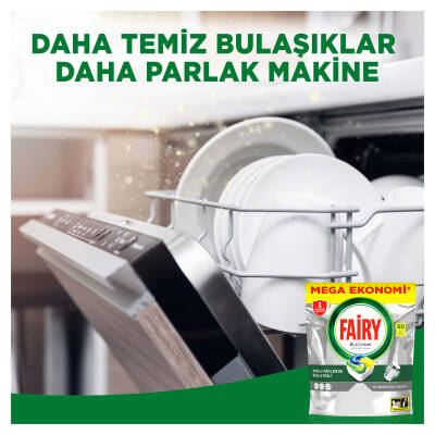 Fairy Platinum Bulaşık Makinesi Deterjanı Kapsülü/Tableti 60 Yıkama Limon Kokulu - 12