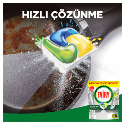 Fairy Platinum Bulaşık Makinesi Deterjanı Kapsülü/Tableti 60 Yıkama Limon Kokulu - 18