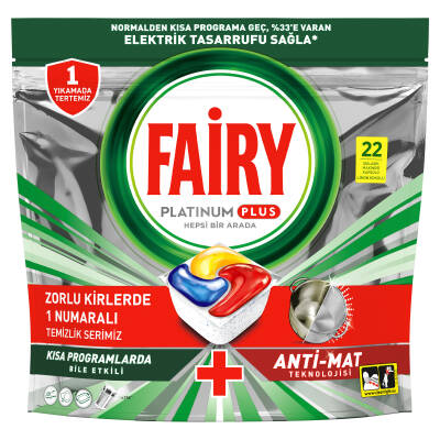 Fairy Platinum Plus Bulaşık Makinesi Deterjanı Kapsülü 22 Yıkama Limon Kokulu - 4