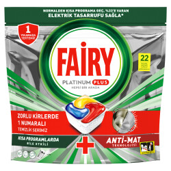 Fairy Platinum Plus Bulaşık Makinesi Deterjanı Kapsülü 22 Yıkama Limon Kokulu - 3