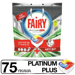 Fairy Platinum Plus Bulaşık Makinesi Deterjanı Kapsülü/Tableti 75 Yıkama Limon Kokulu Özel Tasarım - 1