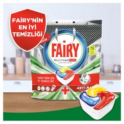 Fairy Platinum Plus Bulaşık Makinesi Deterjanı Kapsülü/Tableti 75 Yıkama Limon Kokulu Özel Tasarım - 5