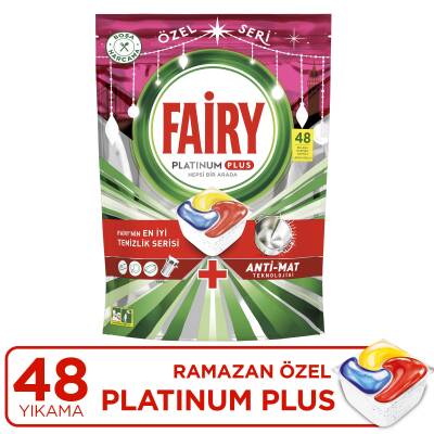 Fairy Platinum Plus Bulaşık Makinesi Kapsülü Limon Kokulı 48li - 1