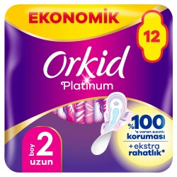 Orkid Platinum Hijyenik Ped Uzun Ekonomik Paket 12 Ped - 1