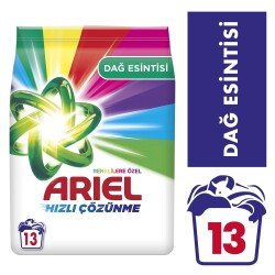 Ariel Dağ Esintisi Renklilere Özel 2 Kg Hızlı Çözünme Toz Çamaşır Deterjanı - 1