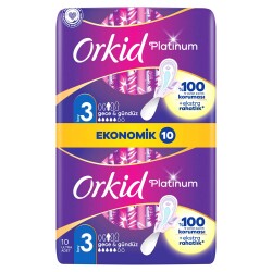 Orkid Platinum Hijyenik Ped Gece Ekonomik Paket 10 Ped - 2