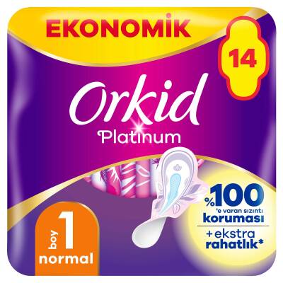 Orkid Platinum Hijyenik Ped Normal Ekonomik Paket 14 Ped - 1