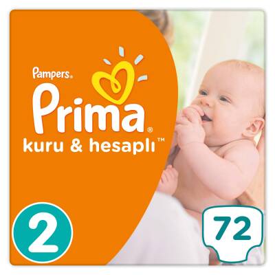 Prima Bebek Bezi Kuru Ve Hesaplı 2 Beden 72 Adet Mini Mega Paket - 1