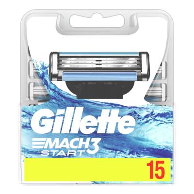 Gillette Mach3 Start Yedek Tıraş Bıçağı 15 Adet - 1