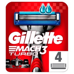 Gillette Mach3 Turbo 4 Adet Yedek Tıraş Bıçağı Kırmızı Seri - 1