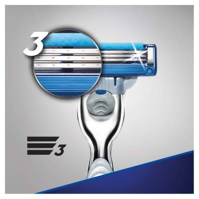 Gillette Mach3 Turbo 4 Adet Yedek Tıraş Bıçağı Kırmızı Seri - 3