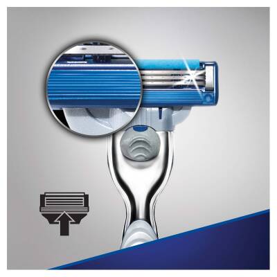 Gillette Mach3 Turbo 4 Adet Yedek Tıraş Bıçağı Kırmızı Seri - 5