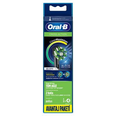 Oral-B Cross Action Şarjlı Diş Fırçası Yedek Başlığı 4'Lü Siyah - 2