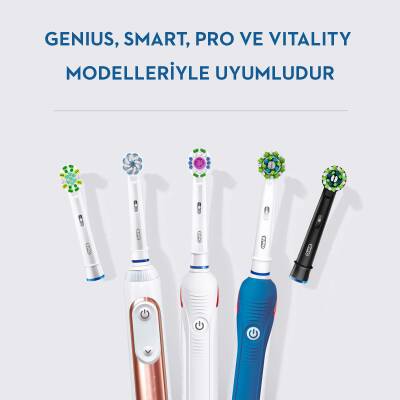 Oral-B Cross Action Şarjlı Diş Fırçası Yedek Başlığı 4'Lü Siyah - 6