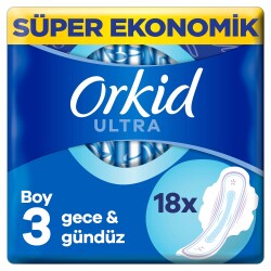 Orkid Ultra Extra Hijyenik Ped Gece Süper Ekonomik Paket 18 Ped - 1